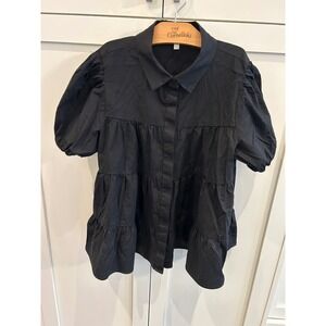 Wayf Anthropologie XS Puff Dark Cottagecore Witchy Glam Fairy Dark Academia